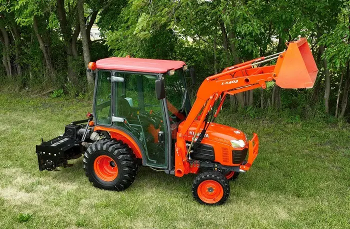 2009 Kubota B3030 4X4 Tractor W Cab Loader Tiller Box Scraper Belly Mower HEAT & A/C! photo 4