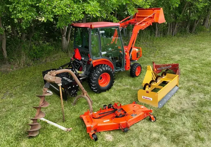 2009 Kubota B3030 4X4 Tractor W Cab Loader Tiller Box Scraper Belly Mower HEAT & A/C! photo 9
