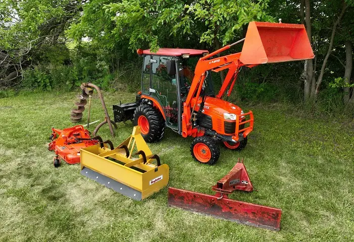 2009 Kubota B3030 4X4 Tractor W Cab Loader Tiller Box Scraper Belly Mower HEAT & A/C! photo 8