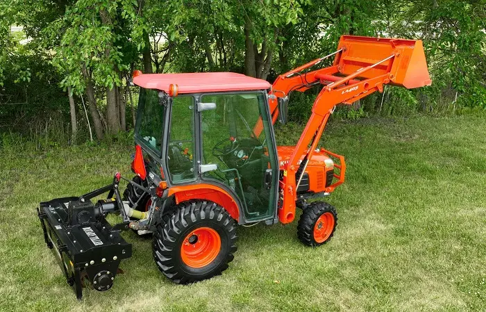 2009 Kubota B3030 4X4 Tractor W Cab Loader Tiller Box Scraper Belly Mower HEAT & A/C! photo 6